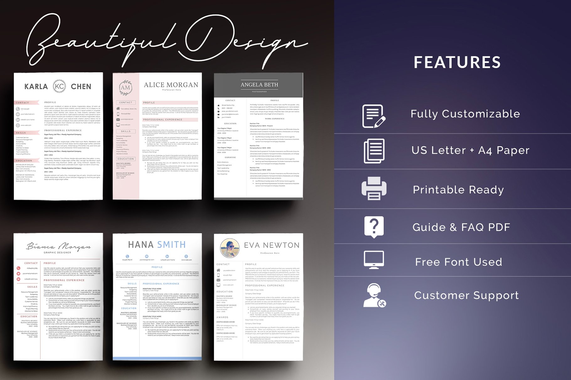 最畅销经典个人简历模板 Top Selling – Resume Template插图(1)