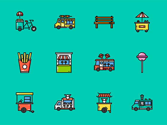 60 枚食物餐车图标素材之家精选sketch素材