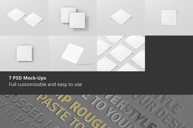 方形企业介绍宣传传单设计PSD样机 Square Flyer Mock-Up插图(1)