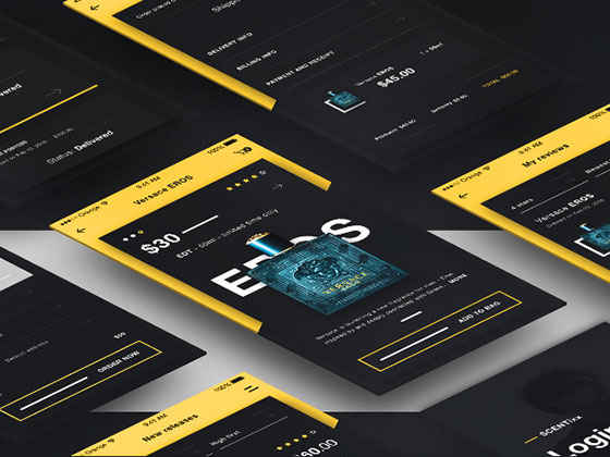 SCENTixx 香水商店应用界面素材之家精选sketch素材