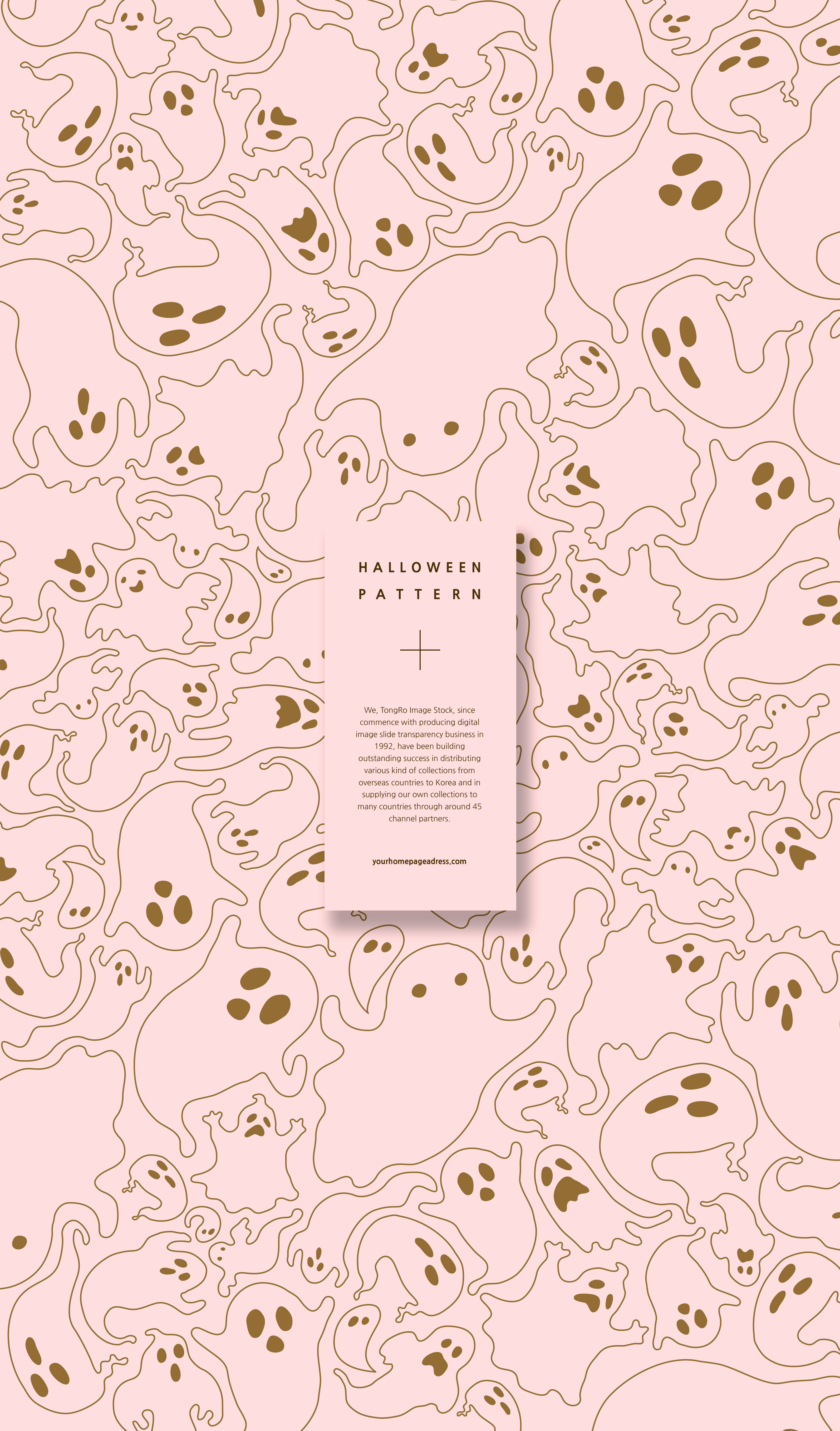 万圣节幽灵元素背景图案psd素材插图