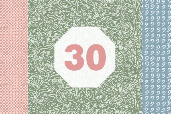 多彩无缝手绘矢量图案 Hand Drawn Patterns #1 Pro