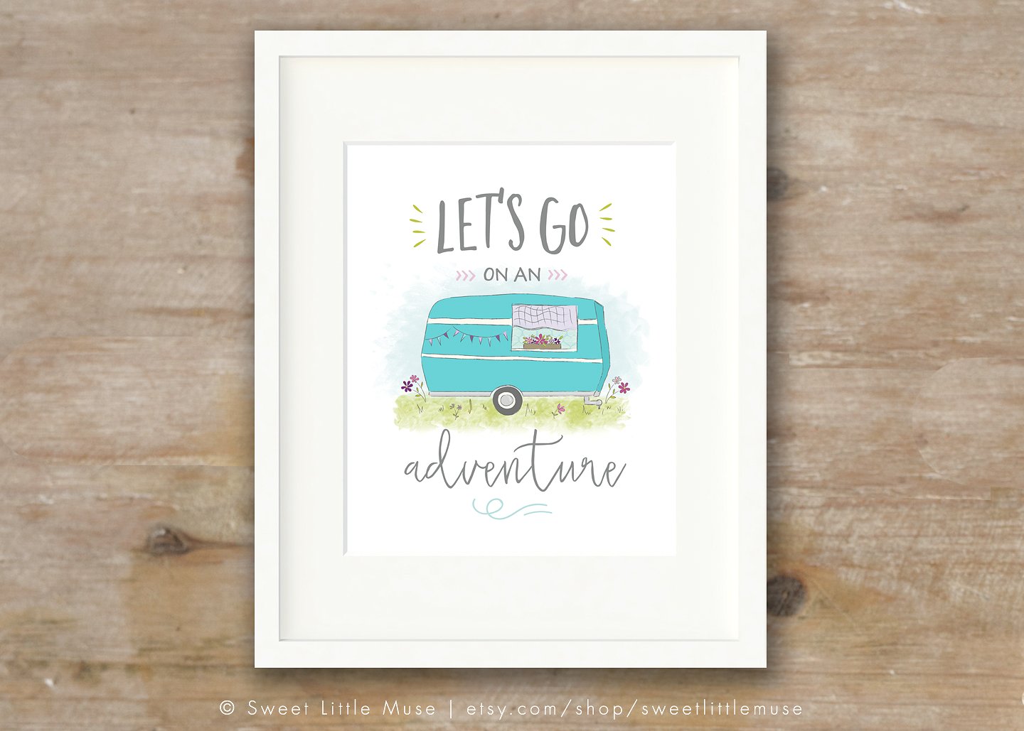 水彩手绘儿童艺术插画剪贴画 Adventure wall art printable插图