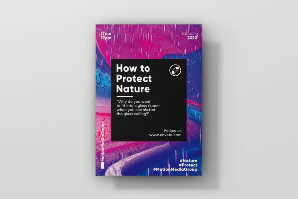 创意抽象艺术传单设计模板v2 Creative Abstract Flyer Template