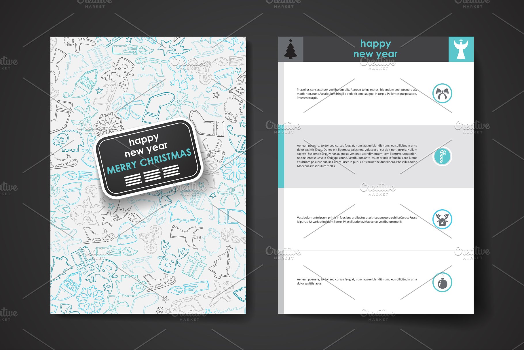 圣诞节主题小册子模板 Merry Christmas Brochures插图(46)