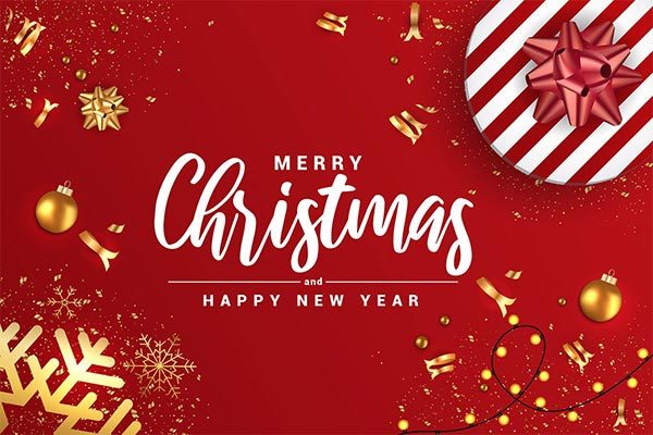 时尚高端多用途的奢华新年圣诞节海报宣传单DM贺卡邀请函banner设计模板