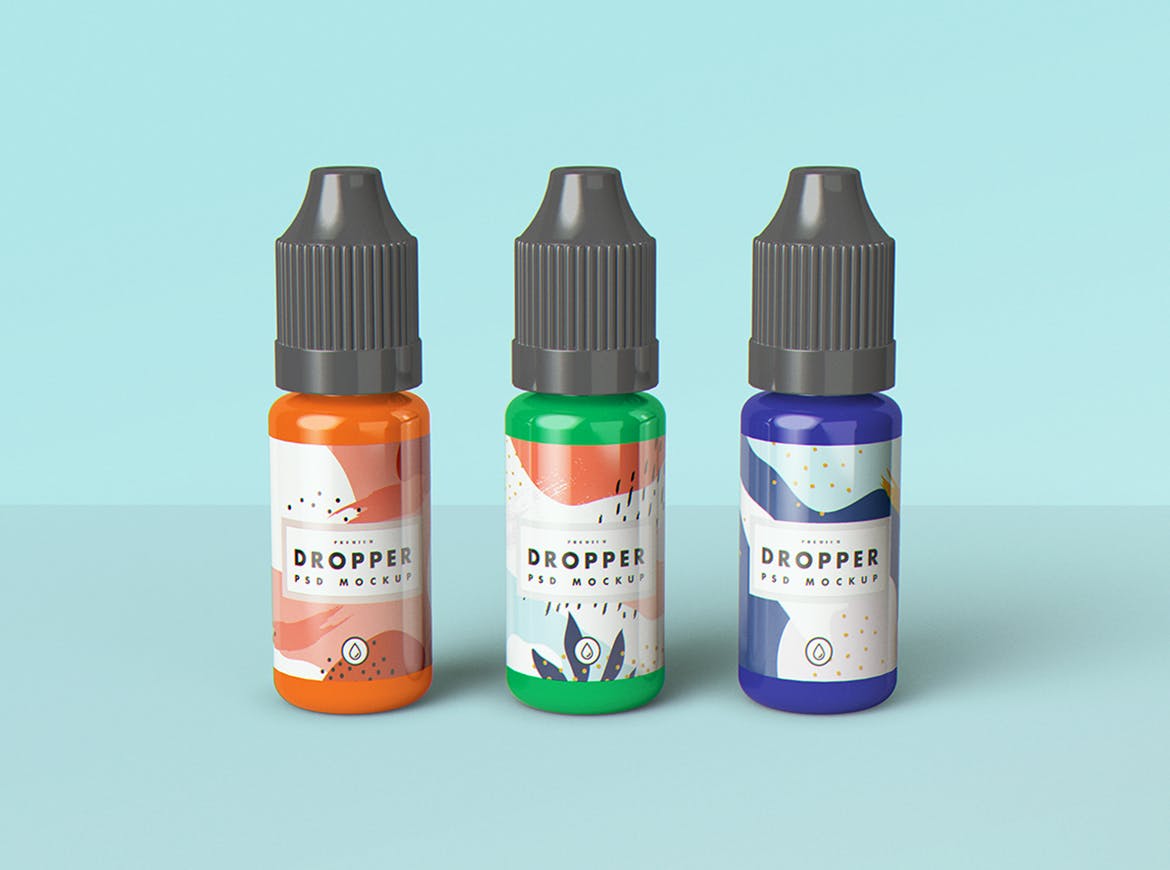 果味电子烟油滴管瓶外观设计样机 E-Juice Dropper Bottle MockUp插图(6)