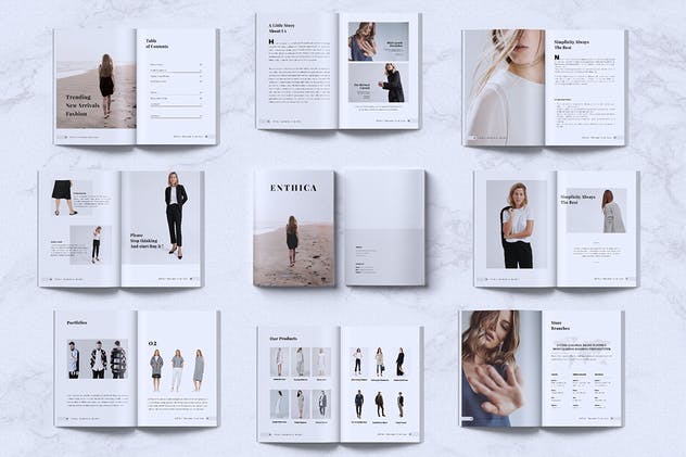 极简主义时尚潮流杂志INDD模板 ENTHICA Fashion Magazine插图(13)