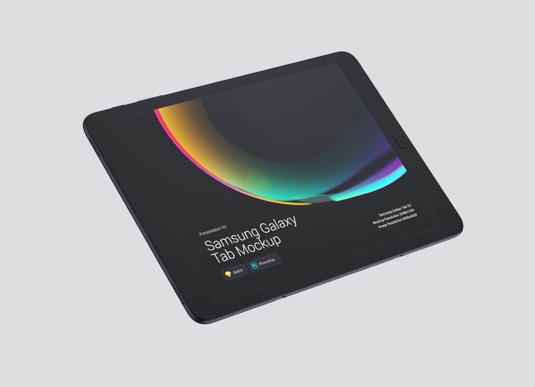 超级主流桌面&移动设备样机系列：Samsung Galaxy Tab  三星智能平板样机 [兼容PS,Sketch;共3.77GB]插图(10)