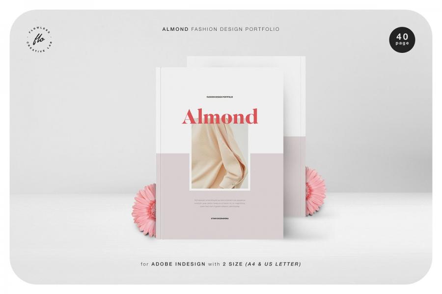 杏仁色时装设计图册模板插图