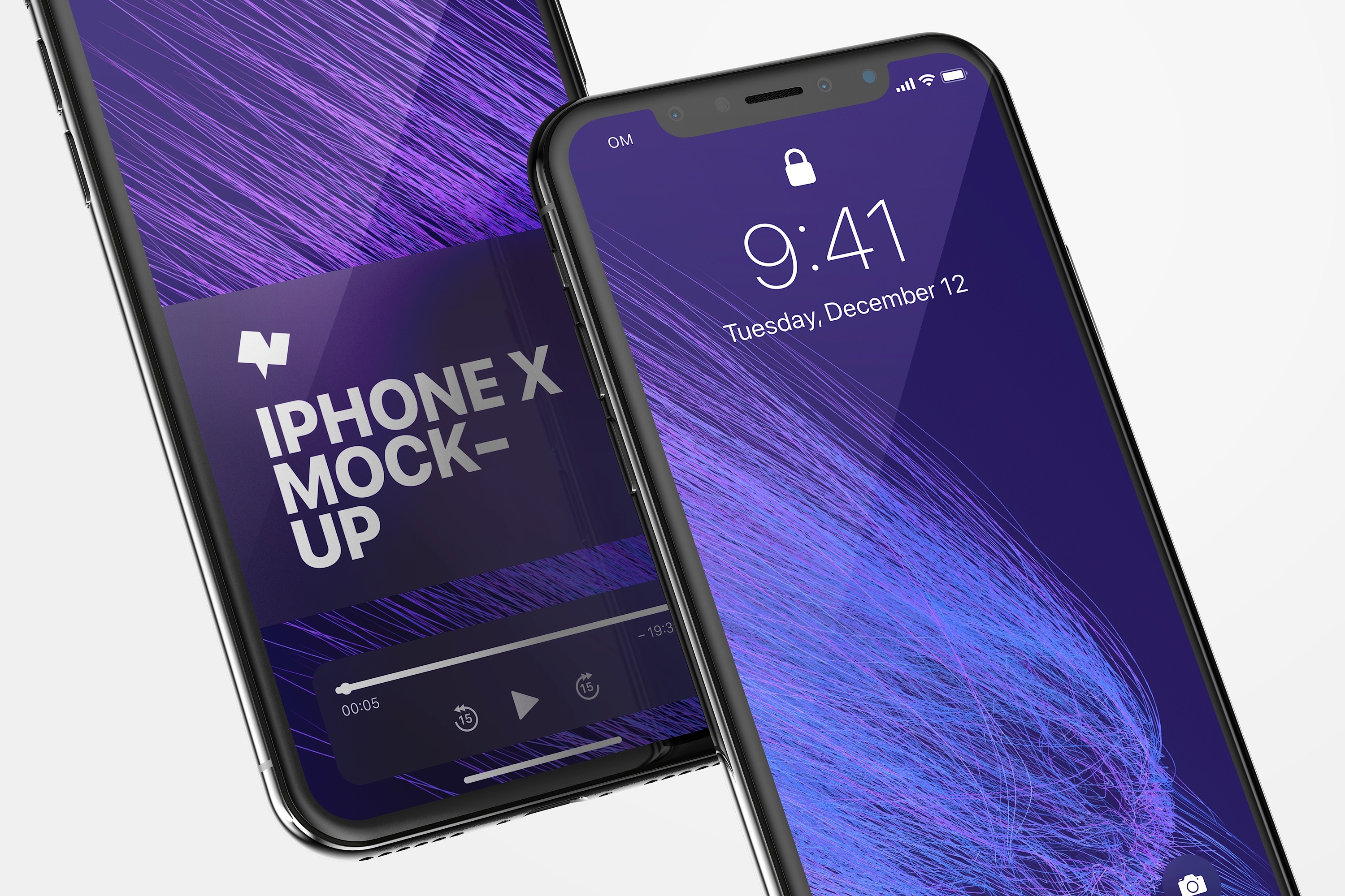 iPhone X手机应用UI界面预览样机01 iPhone X Mockup 01插图