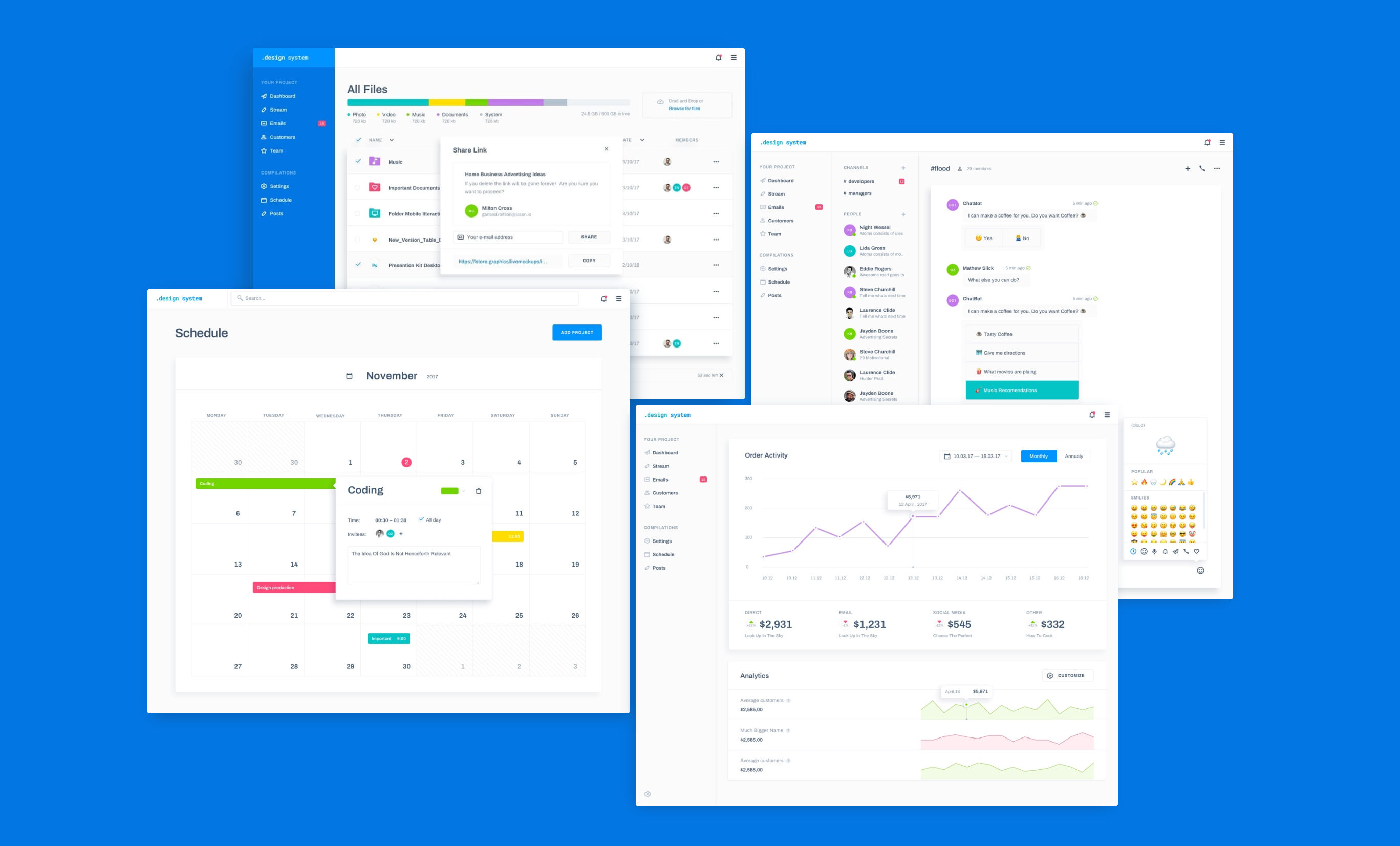 控制面板/网站仪表盘UX/UI工具包-.controlpanel [for SKETCH&PS]插图