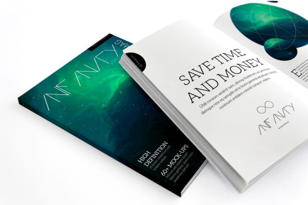 A4尺寸大小杂志内页＆封面设计效果图样机模板03 A4 Magazine Mockup for Spread Page &amp; Cover 03