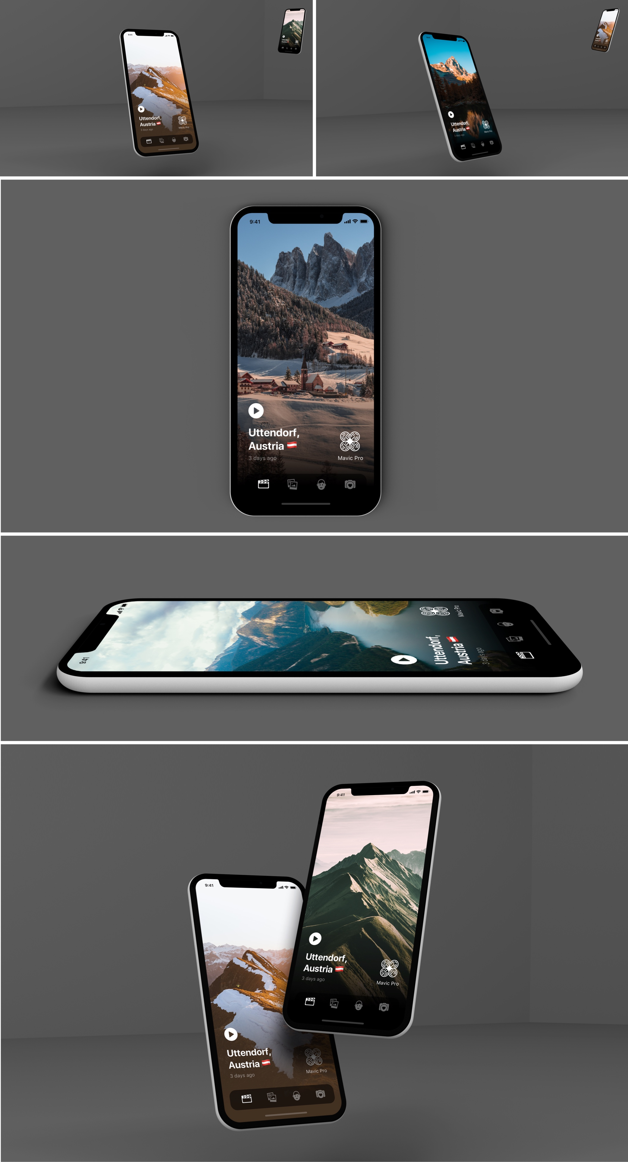 素材库下午茶：4K级的多角度iPhone X展示模型下载[PSD]插图