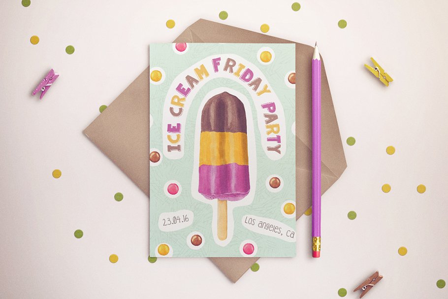 多彩甜蜜糖果天地设计素材包[对象/纹理/边框] Sweet Marker Collection Pro插图(2)