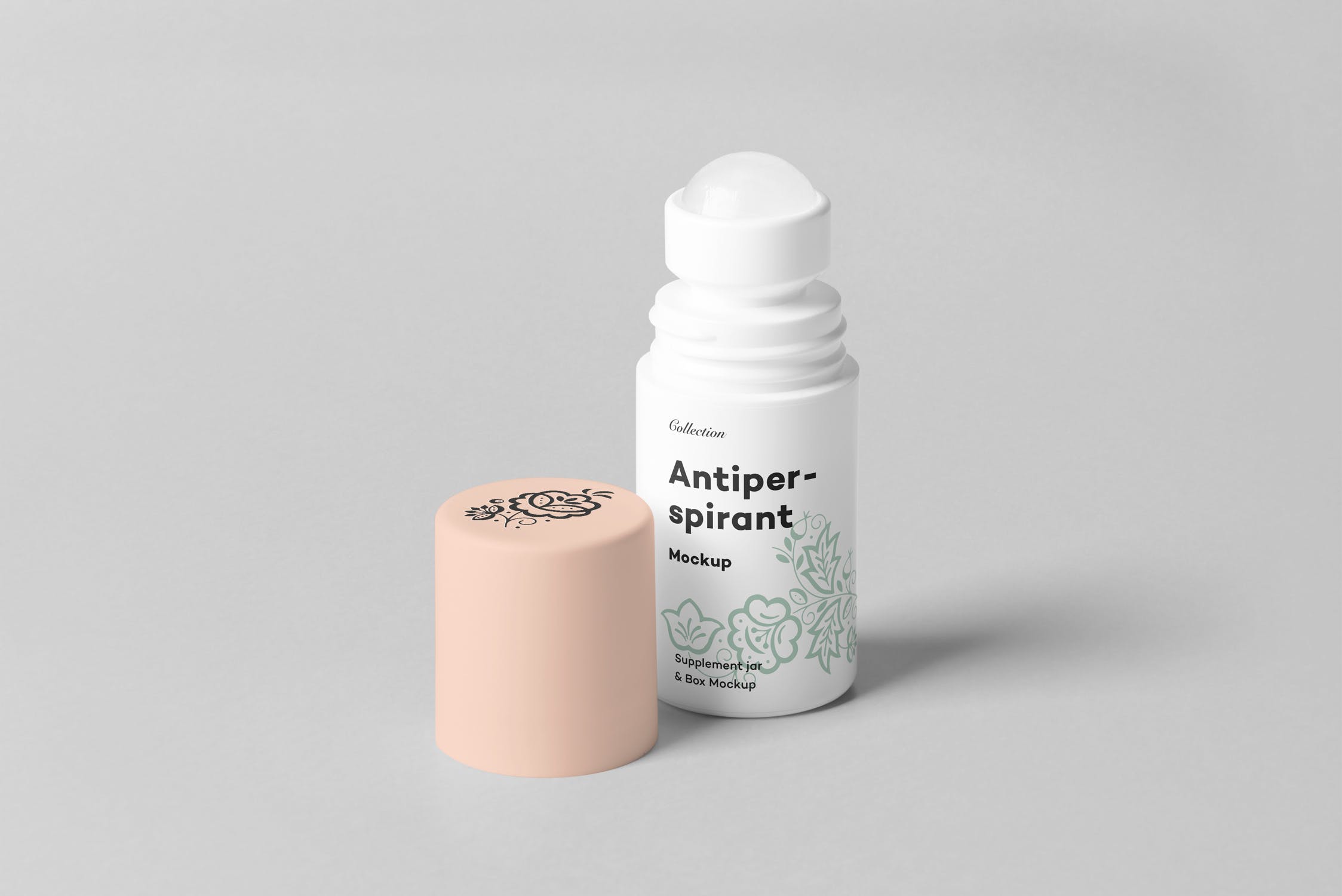 止汗滚珠外包装设计展示图样机v2 Antiperspirant Mockup 2插图(3)