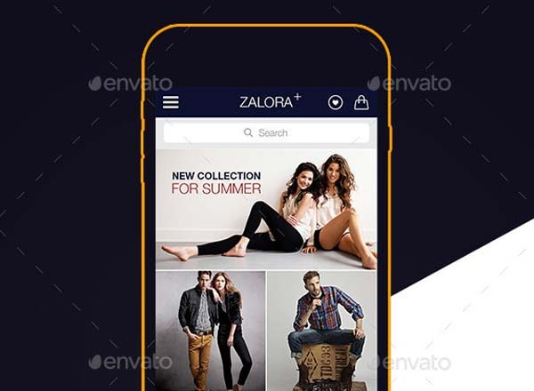 简洁好用的电商APP模版下载[PSD]