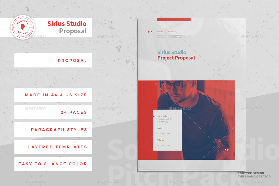 创意企业项目建议书/画册小册子模板插图