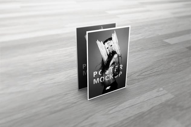 逼真A4海报样机模板 A4 / Poster Mock-up插图(3)