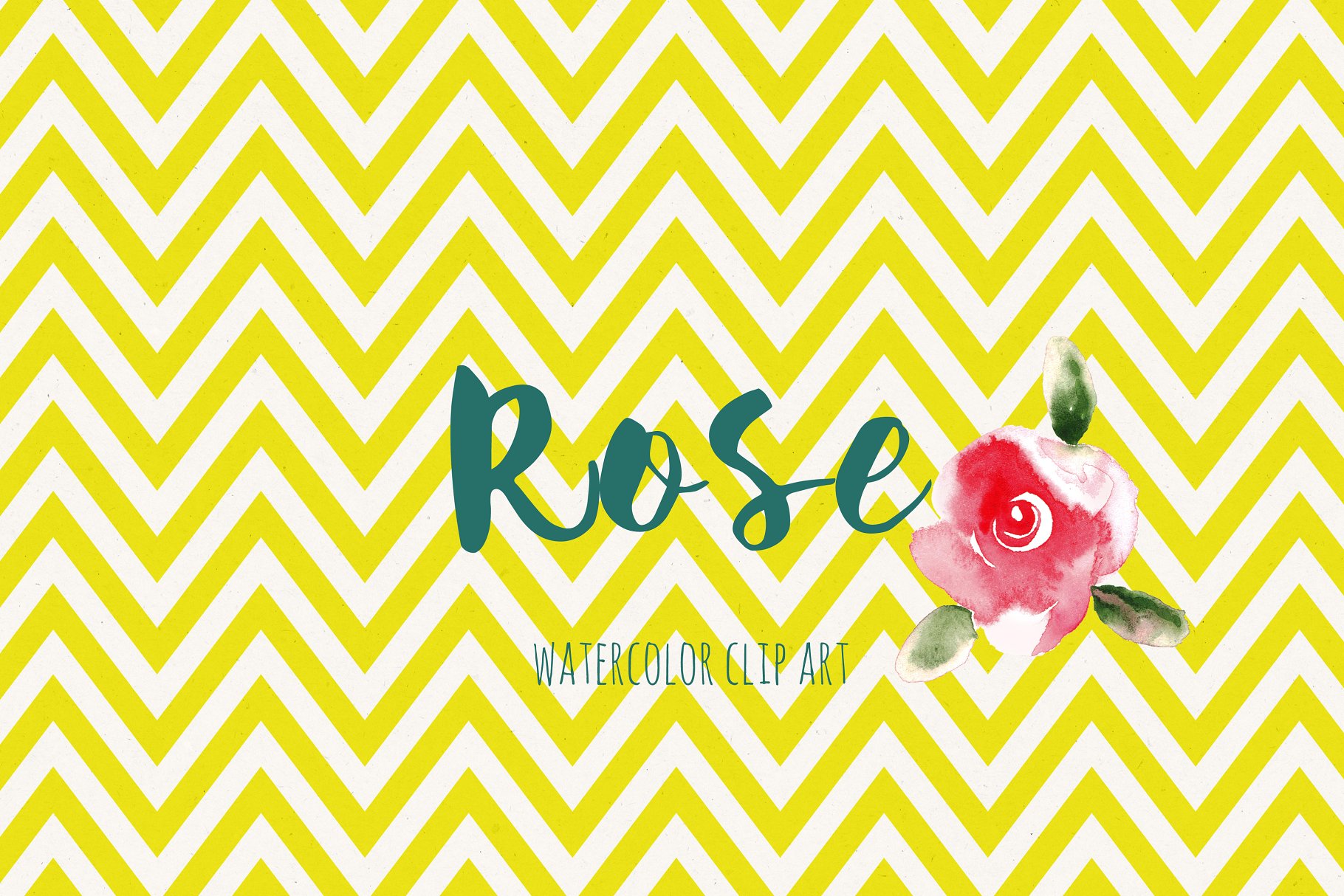 血红色水彩玫瑰花剪贴画 Red Rose. Watercolor clip art插图(2)