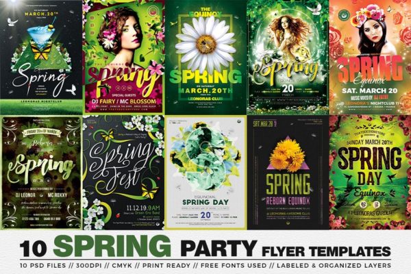 10款春季氛围商业促销海报模板下载[PSD]