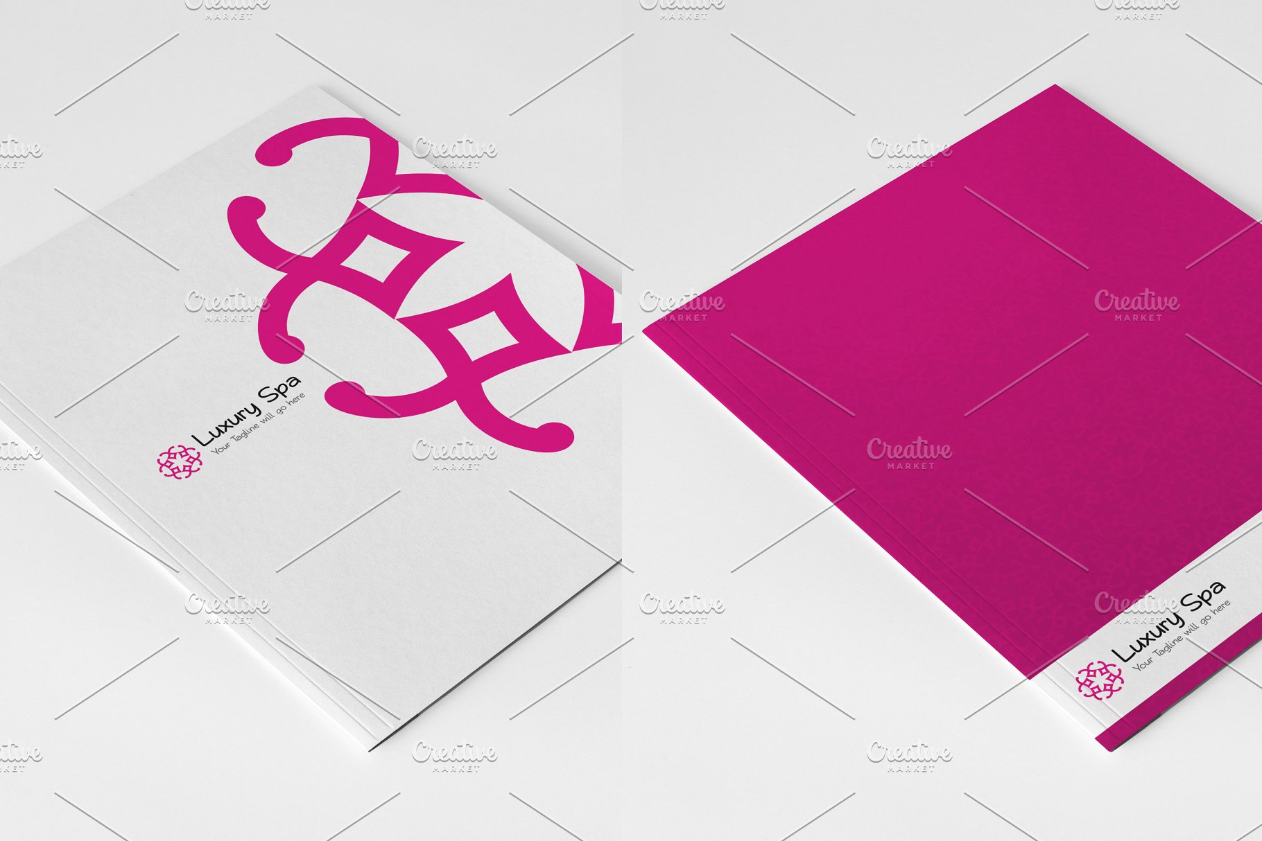 轻奢SPA品牌VI宣传物料模板 Luxury Spa Stationery Set插图(4)