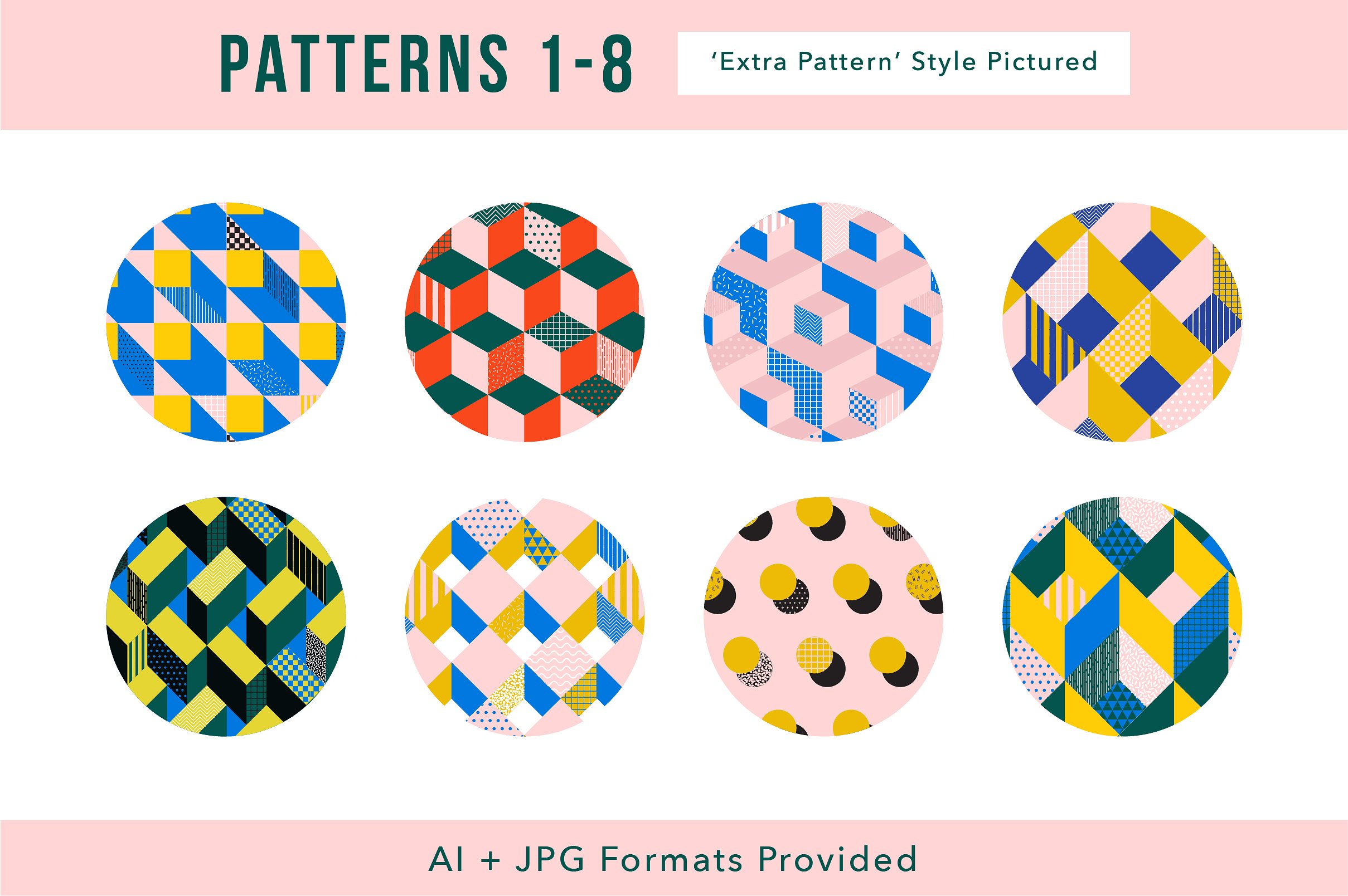 15款独特非常吸眼球的3D多彩立体几何图案纹理 3D Pattern Collection插图(7)