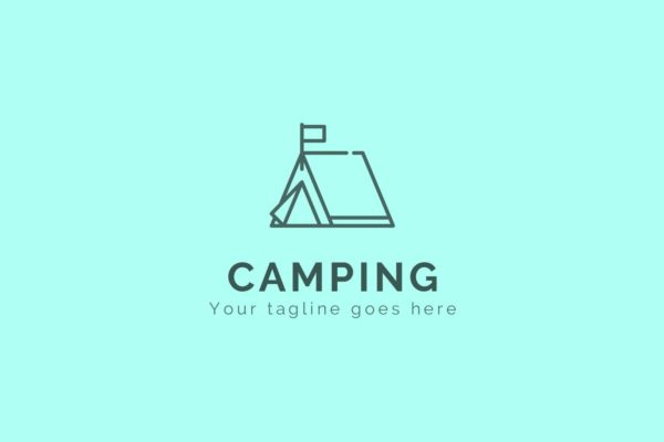 登山户外品牌露营图形Logo设计素材库精选模板 Camping – Premium Logo Template