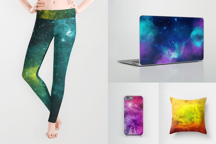 水彩多彩宇宙太空背景 Watercolor Universe Backgrounds – 2插图(2)