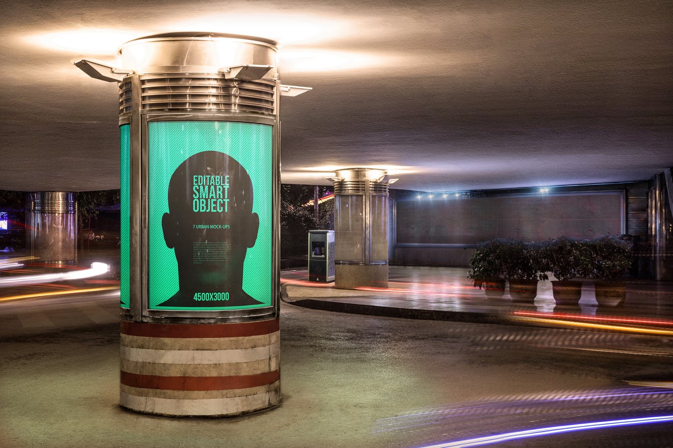 城市夜景海报广告牌设计效果图预览样机素材库精选#6 Urban Poster-Billboard Mock-Ups – Night Edition #6插图