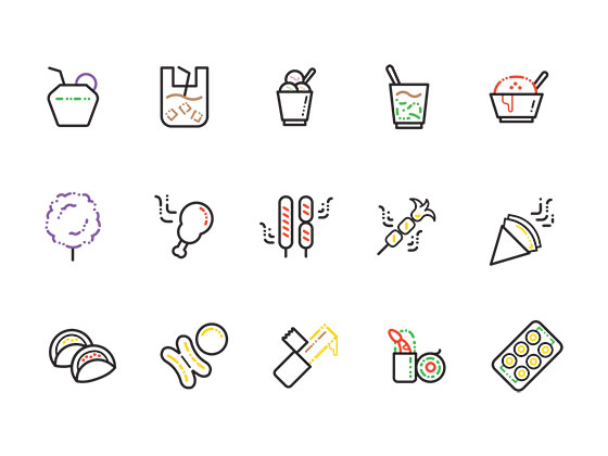 Bangkok Street Food Icons素材之家精选sketch素材