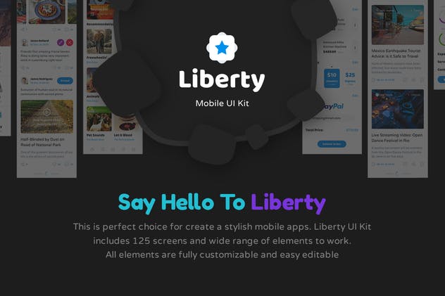 社交电商类 APP UI 套件 Liberty Mobile UI Kit插图(1)