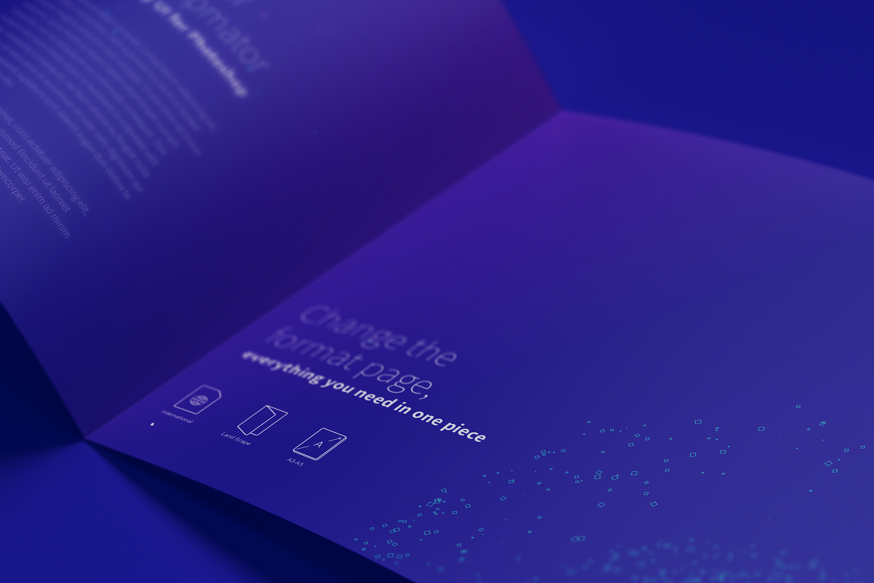 A4尺寸大小横向双折小册子传单设计样机模板05 A4 Landscape Bi Fold Brochure Mockup 05插图(4)