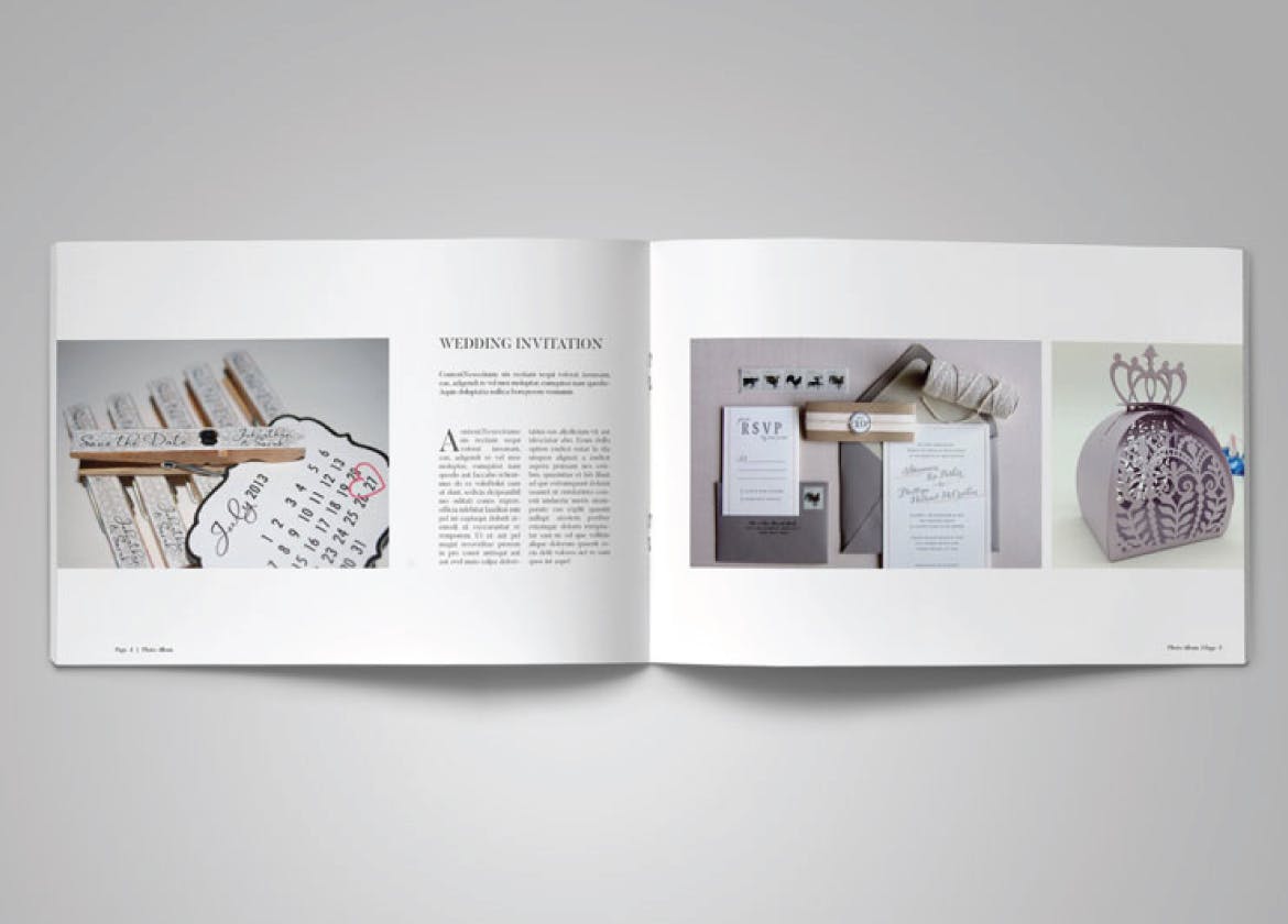 婚礼婚庆策划公司作品集设计模板v6 Landscape Photo Album Vol. 6插图(2)