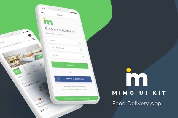 素材库下午茶：清新的轻食，水果点心美食外卖点餐APP Ui Kits模板下载[Sketch]