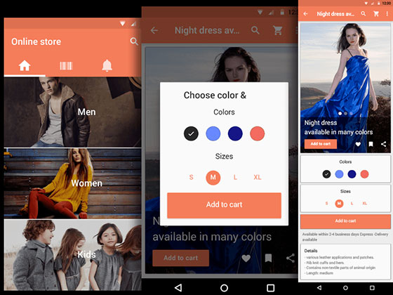 Online Store Material Design素材之家精选sketch素材