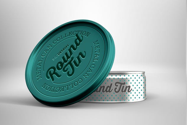 圆形金属锡罐包装样机Vol.3 Round Tin Can Packaging Mockups Vol.3插图(7)