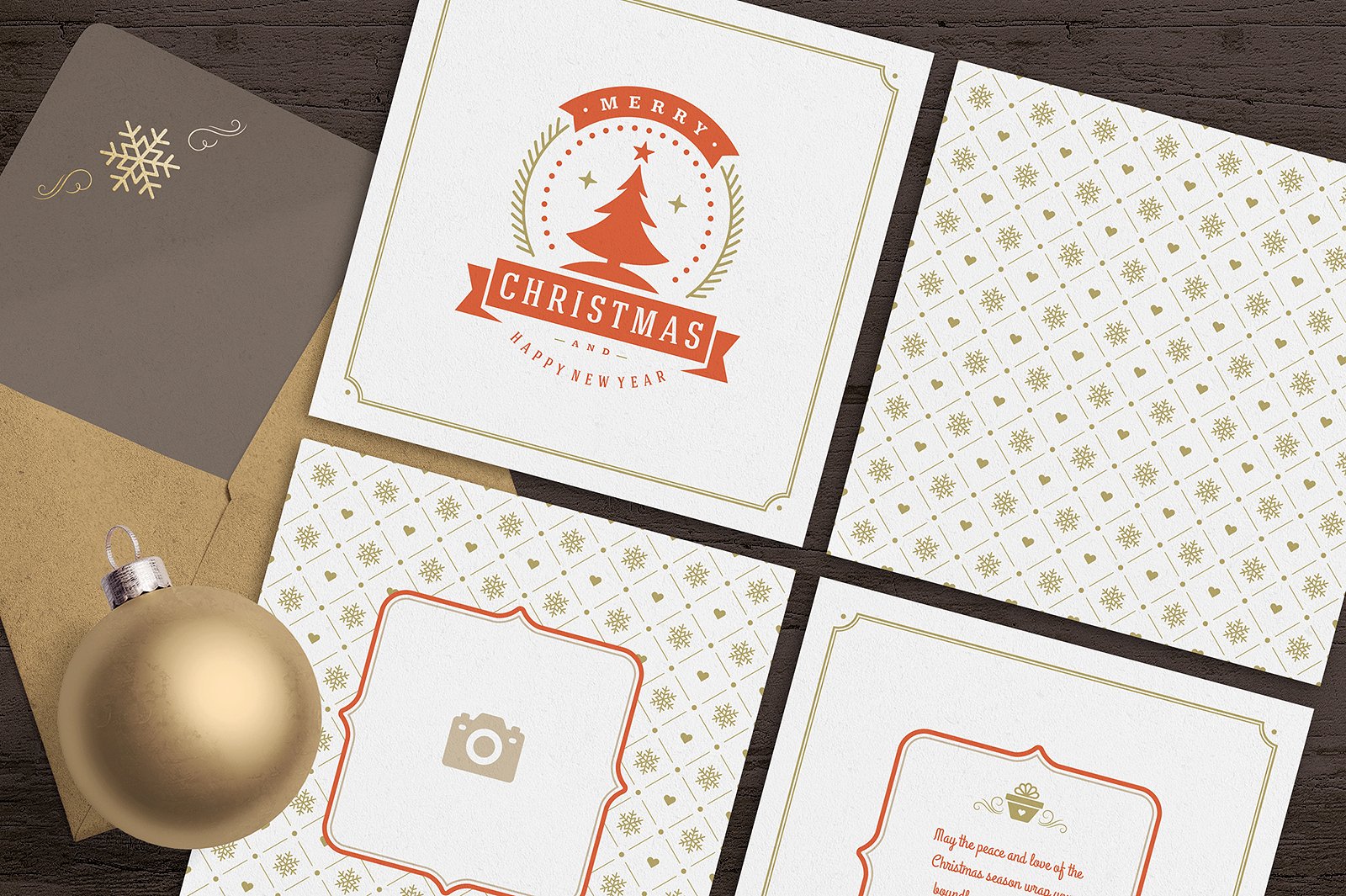 5套简约精致的圣诞节贺卡模板下载[ai,psd]插图(5)