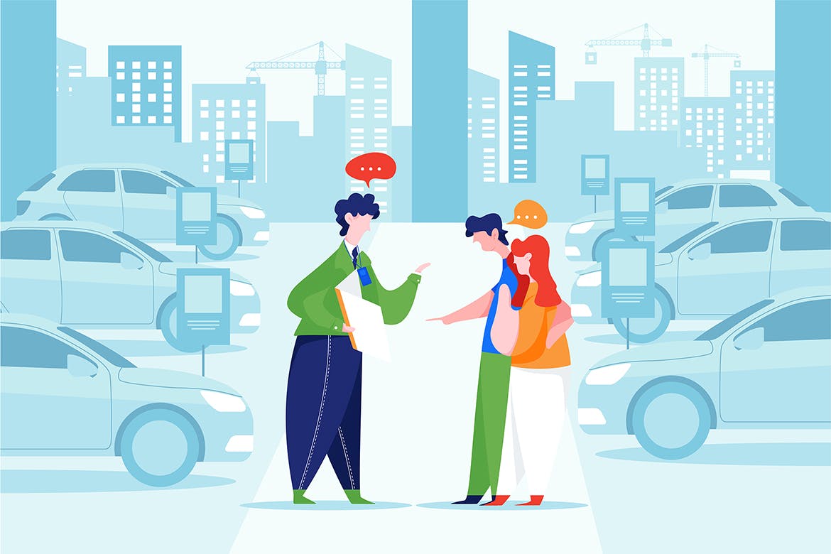 汽车经销商主题矢量插画素材包 Car Dealership Vector Illustration Pack插图(5)