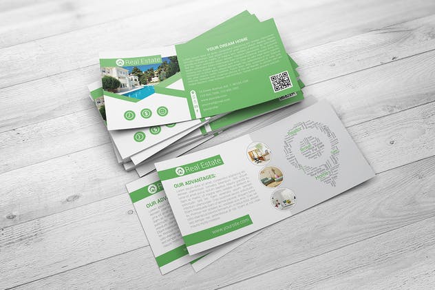 宣传推广广告传单样机 DL Flyer Mock-Up插图(5)