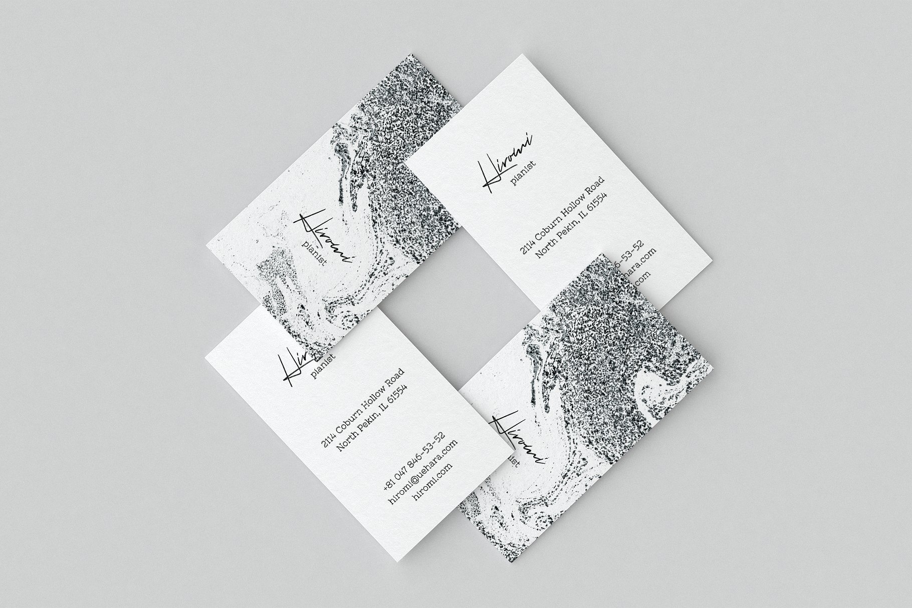 独特的大理石纹理背景的名片设计模板下载[psd]插图(3)