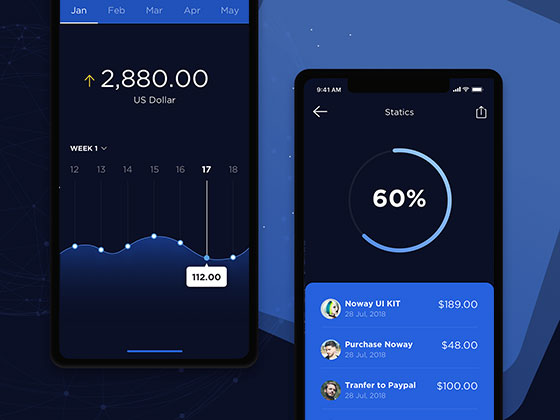 Noway iPhone X 数据界面素材之家精选sketch素材