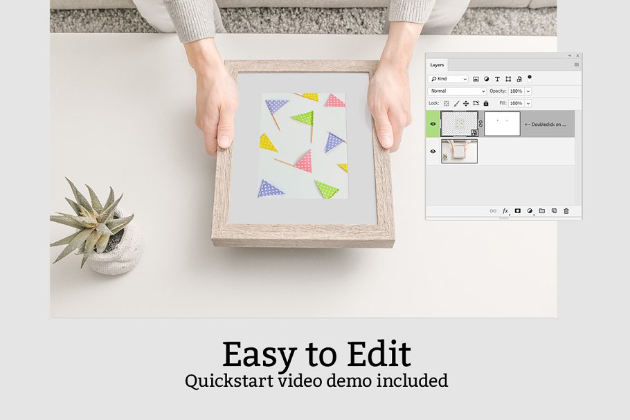 10款实木相框画框样机 10 Wooden Picture Frame Mockups插图(4)