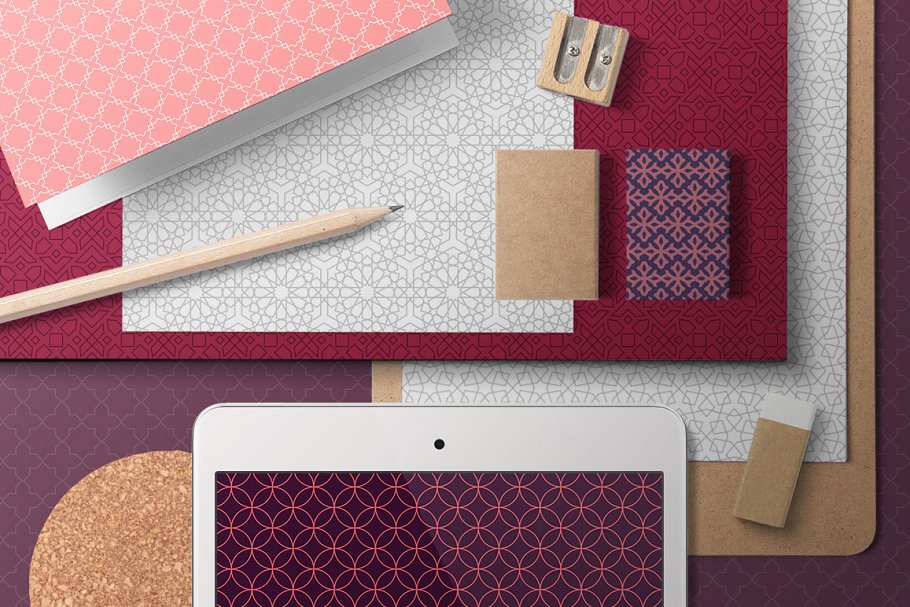 伊斯兰教艺术风格几何图案纹理合集 Geometric Patterns Islamic Ed.插图(17)