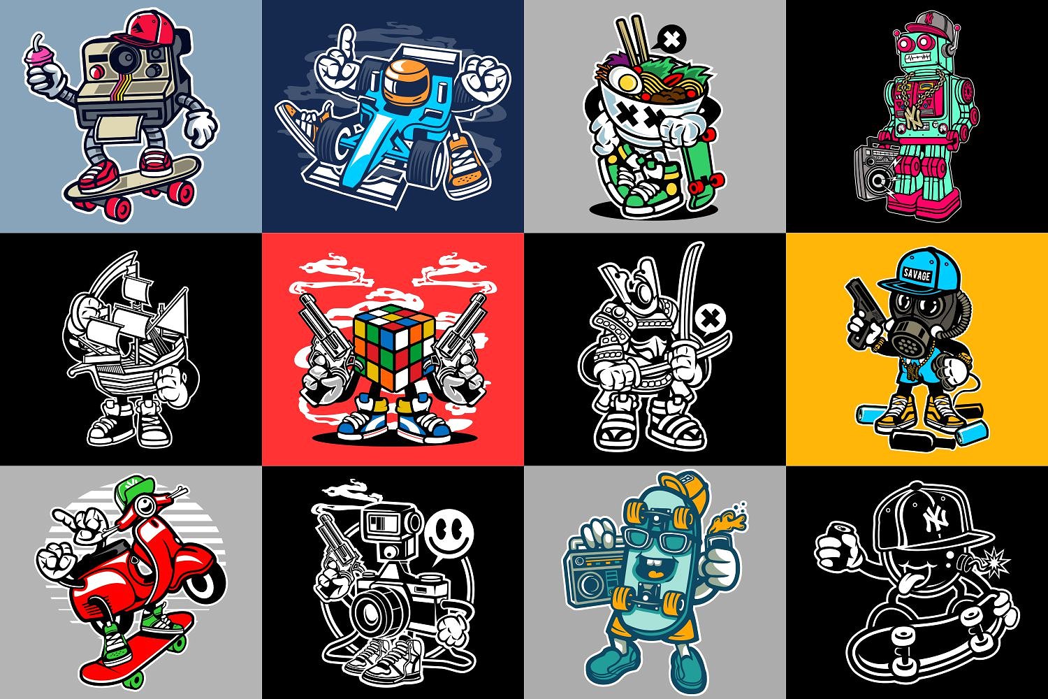 98幅特色手绘卡通矢量插图套装下载插图(11)