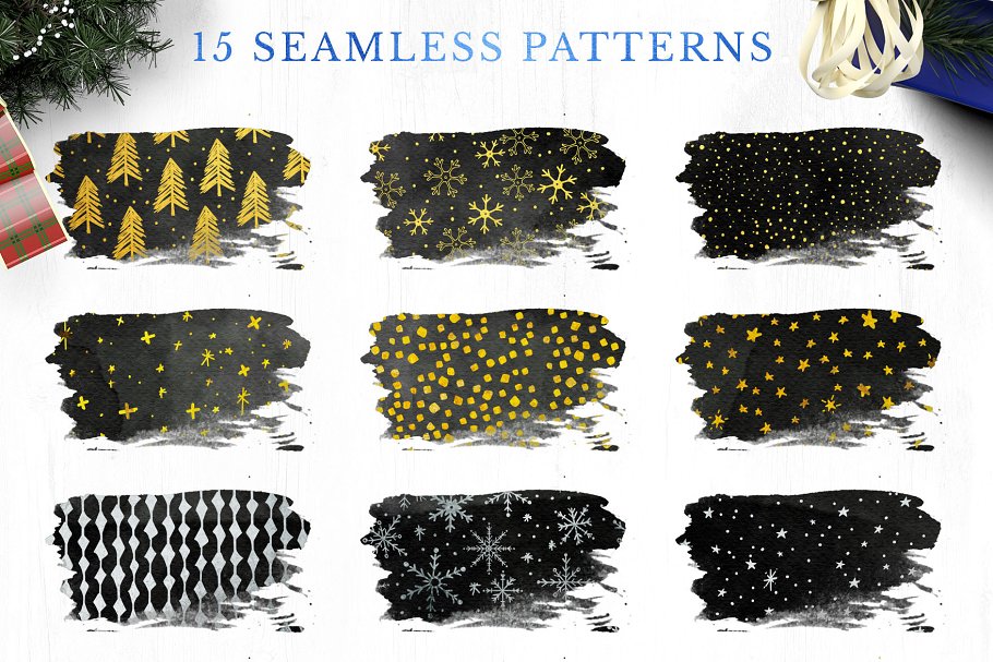 圣诞节主题设计物料设计素材[3.24GB] Christmas Greetings 2017插图(4)