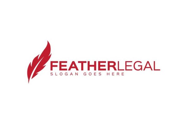 羽毛图形Logo模板 Feather Logo