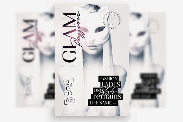 激情华丽的促销类海报模板