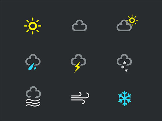 Weather Icons Dark素材之家精选sketch素材