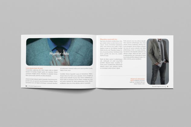 横向规格时尚摄影杂志画册设计 Rounded Landscape Magazine插图(5)